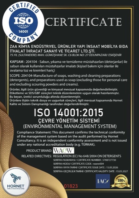 ISO 14001:2015 belgesi
